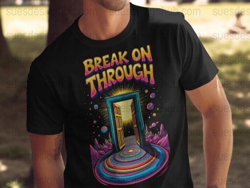 Break On Through Psychedelic | DTF Halftone Design