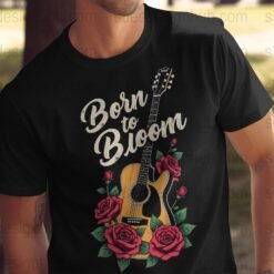 Born to Bloom Guitar | Halftone Design for DTF & White Toner Printing