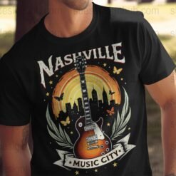 Retro Nashville Music City | Halftone Design for DTF & White Toner Printing