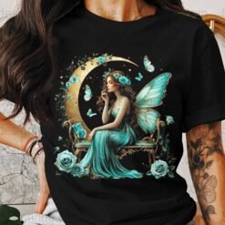 Enchanting Fairy with Butterflies | Halftone Design for DTF & White Toner Printing