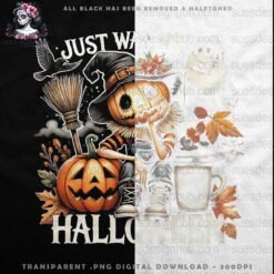 Just Waiting For Halloween Scarecrow | Halftone Design for DTF & White Toner Printing