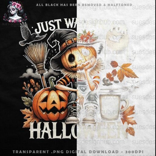 Just Waiting For Halloween Scarecrow | Halftone Art