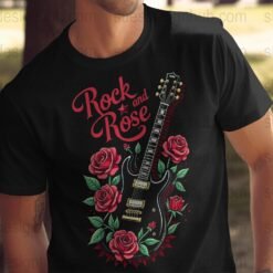 Vintage Rock and Rose | Halftone Design for DTF & White Toner Printing