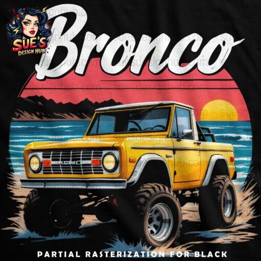 Bronco - Halftone Print Ready Designs for DTF and White Toner Printing