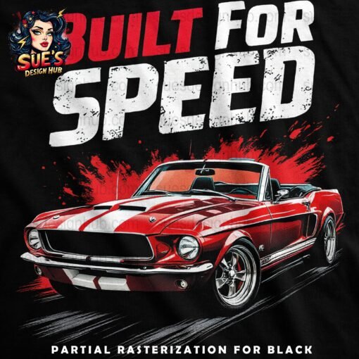 Built for Speed - Halftone Print Ready Designs for DTF and White Toner Printing